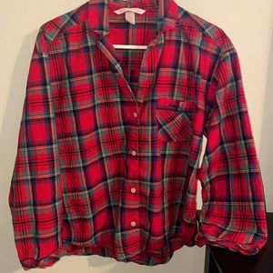 Victoria Secret plaid blouse size small